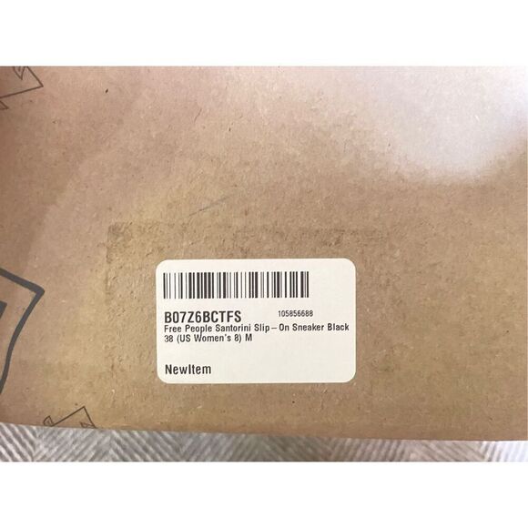 Free People Women's Santorini Slip-On Sneaker Black Combo Shoes Size 8 US 38 EUR - Picture 7 of 7